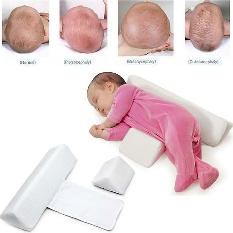 Oreiller coiffant pour nouveau-né, Oreiller de couchage latéral anti-retournement, Oreiller de positionnement de bébé 0-6 mois