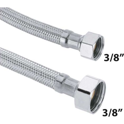 "FLESSIBILE IN ACCIAIO INOX F3/8"""" X 3/8""""F 20 cm"