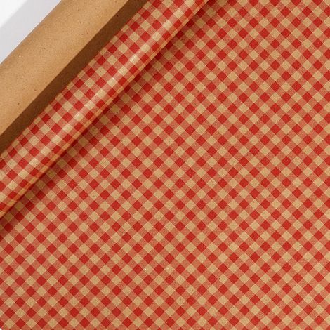Papier cadeau de Noël (43 cm de large x 3 m de long), grand format, papier kraft écologique.