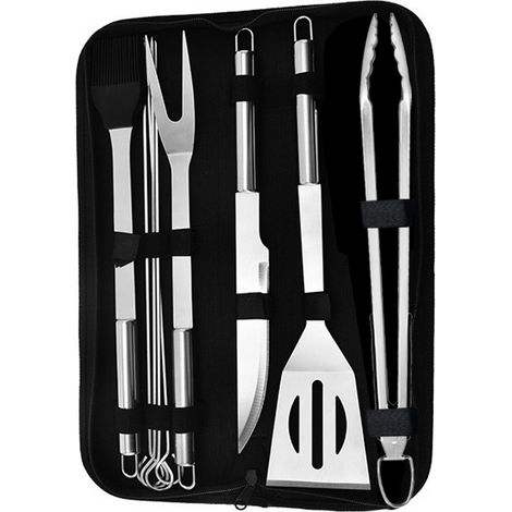Ensemble Ustensiles Barbecue en Acier Inoxydable Professionnel 9pcs (1/5)
