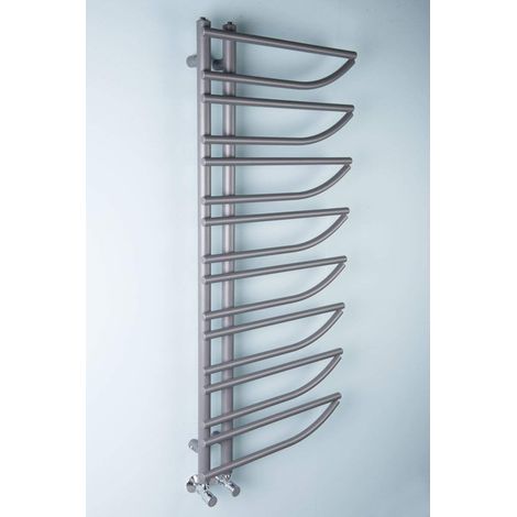 WarmeHaus Designer Bathroom Heated Towel Rail Warmer Radiator Central Heating 1250x500mm Sand Grey (1/5)