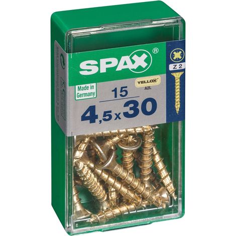 Tirafondo cabeza plana Yellox - S - 4,5x30 mm (1/5)