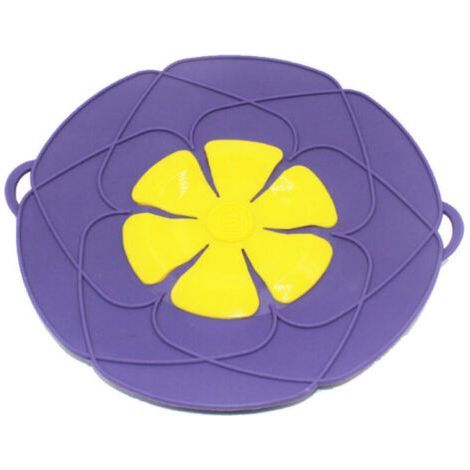 Silicone casserole dish with solvent coating, microwave safe, lid, anti-decoration, scratch resistant, purple, 28 cm (1/4)