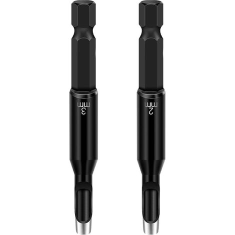 Set aus 2 elektrischen Lochern mit Sechskantschaft von 2 mm bis 25 mm, Lochwerkzeug aus hochkohlenstoffhaltigem Stahl für PVC, Gummi, Karton und Ledergürtel (A) (1/5)