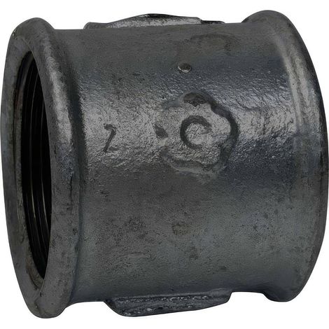 Manchon Femelle-Femelle en Fonte Malléable à Cœur Noir 1'' (1/2)