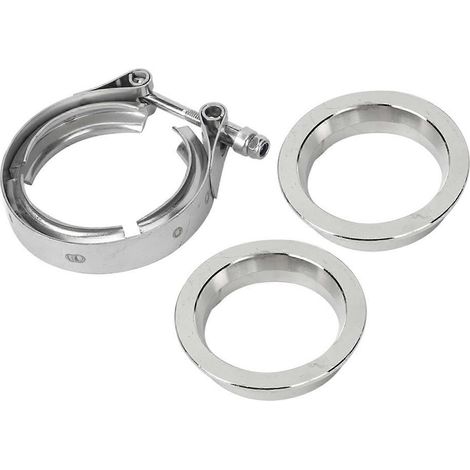 Collier de serrage en V en acier inoxydable avec bride pour tuyau d'échappement automobile (2,5 pouces - 63 mm) (1/5)