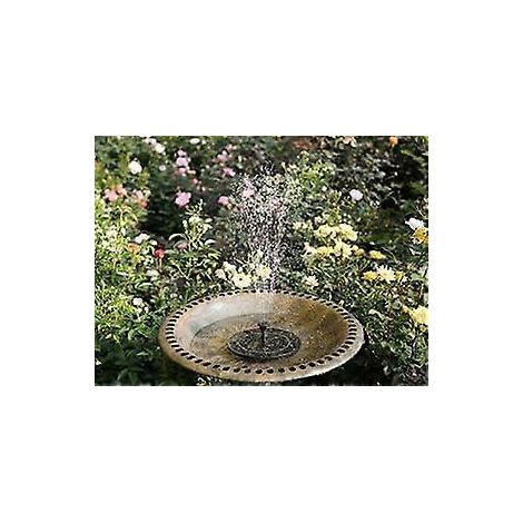Kit de pompe solaire 3,5 W pour fontaine et bain d'oiseaux, idéal pour les bassins de jardin extérieurs. Installation facile à réaliser soi-même, buses interchangeables.