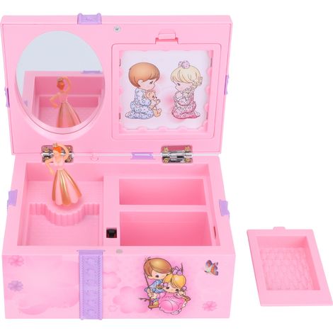 Music Jewelry Box Rotating Ballearina Ballet Girl Purple Bow Case for Gift Accessories Storage (1/5)