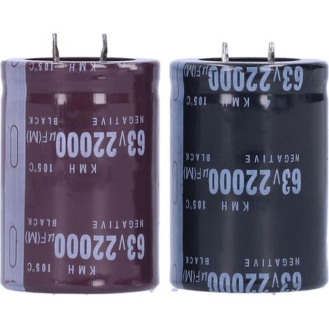 Condensateur électrolytique 22000μF, composant de stockage d'énergie en aluminium, 105°C, 35x50mm, 63V