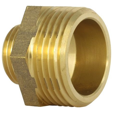 Arcanaute – Raccord laiton mâle/mâle réduit 3/4"-7/8" – Filetage plomberie – Pour installations sanitaires et chauffage – Étanchéité avec ruban téflon