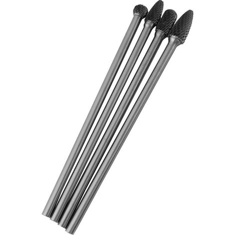 4 pcs Carbure Cémenté a la Double Coupe la Fraise a Placé l'Outil de Travail des Métaux de Jambe de 6mm pour le Foret de Broyeur (1/5)