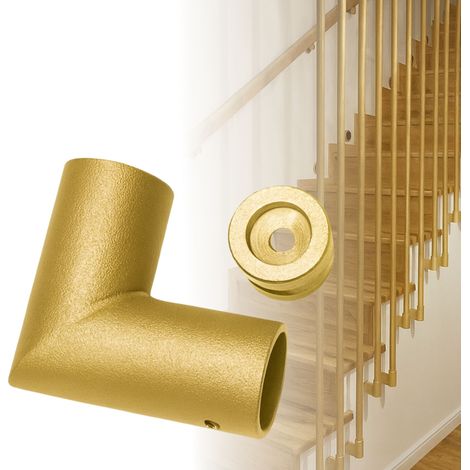 Halter Für Rundrohr Ø25 mm, Seitliche Befestigung Für Stabgeländer, Gold