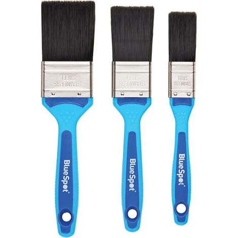 BlueSpot Tools 36011 Soft Grip Synthetic Paint Brush Set, 3 Piece B/S36011 (1/5)