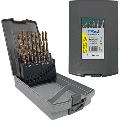 JBCOM110 JGO. BROCAS MULTI STEP DIN-338N HSS-CO 1-10 x 0,5