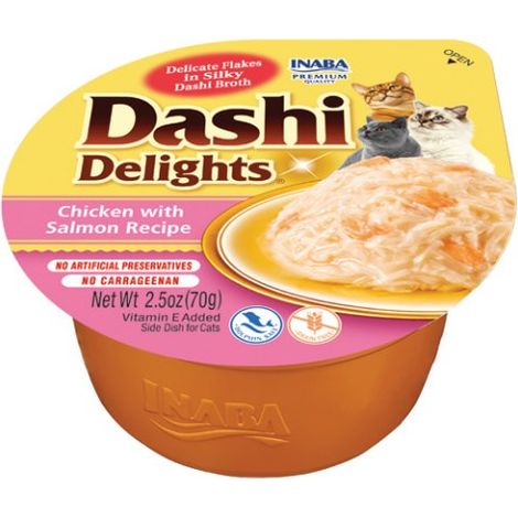 INABA Dashi Delights Saumon 70g - délicieuses friandises pour chats, sans céréales ni gluten (1/5)