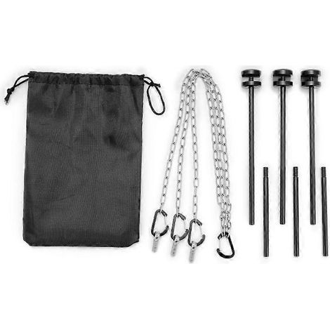 Support trépied en alliage d'aluminium pour barbecue, plaque de cuisson extérieure détachable - Grille combinée (1/5)