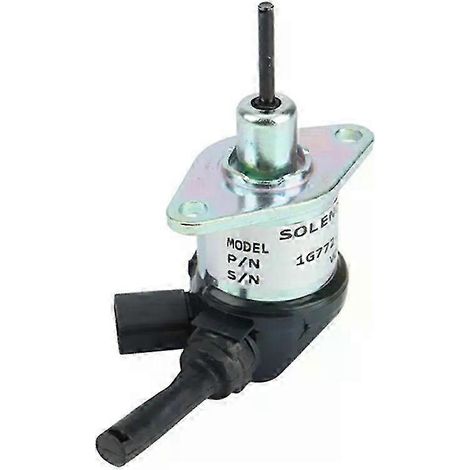 Électrovanne d'arrêt de carburant 12 V 1G772-60014 1G772-60012 pour moteurs Kubota V2607, V3300, V3600, KX057-4, M6040FC et SVL75 (1/5)