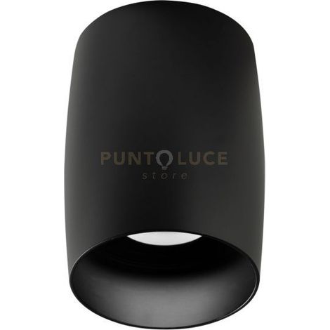 GFA1221- FARETTO ORIENTABILE NERO 1 LUCE ATTACCO GU10 TONDO D.8CM H.11,5CM