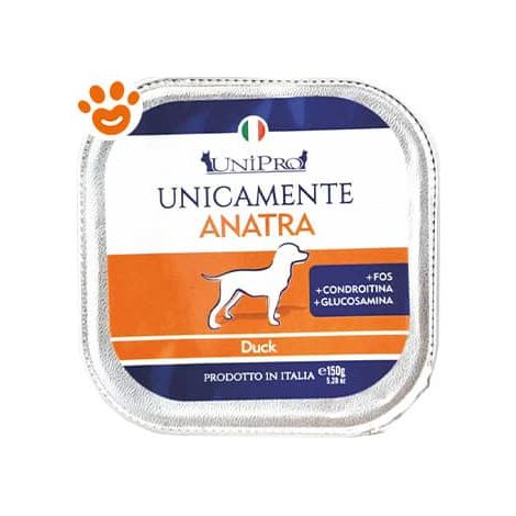 Unipro Dog Unicamente Adult Anatra - Vaschetta 150 Gr -