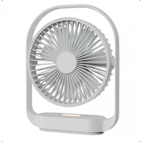 4 Ventilateur de Bureau à Vitesses, Ventilateur USB, Petit Ventilateur Silencieux Rotatif 330° Ventilateur a Pile Rechargeable Ventilateur Bureau Nightlight de Chevet de Chambre Ventilateur de bureau