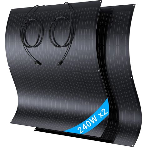 Kit de paneles solares, diseño flexible, impermeable y duradero, 240W 2 (1/2)