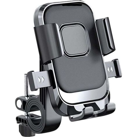 (Noir) Support de téléphone pour vélo Support de smartphone pour moto, pivotant à 360 (1/4)