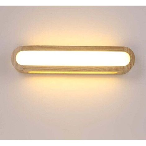 LED-Wandleuchte für den Innenbereich, dimmbare LED-Wandleuchte aus Holz für Wohnzimmer, Schlafzimmer, Treppenhaus, Flur, Badezimmer (45 cm) (1/4)