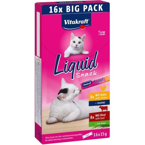 Vitakraft - Liquid Snack Multipack with chicken and beef for cats 16x15gr - (58554)