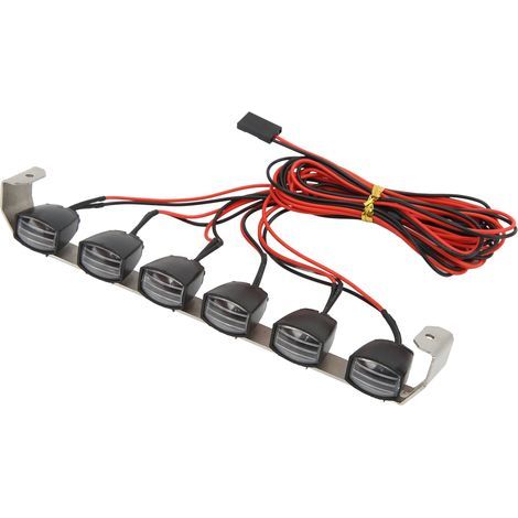 Barre d'éclairage LED pour véhicule radiocommandé 1/10, éclairage pour crawler SCX10, 6 lampes pour 4x4 RC. (1/5)