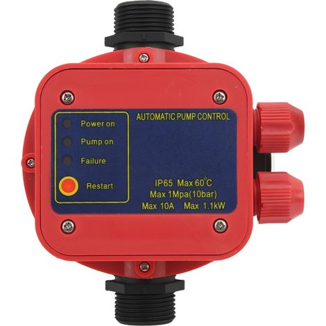 Contrôleur de pression automatique pour pompe à eau, boîtier ABS, anti-ralenti, pour jardin, 220-240 V, 1,1 kW (1/5)
