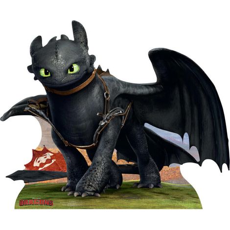 Figurine en carton Krokmou Dragon Hauteur 122 CM (1/5)