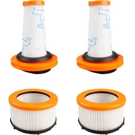 Filtre pour Rowenta X-FORCE FLEX 9.60, Filtres pour Rowenta X-FORCE FLEX 9.60 et X-NANO ESSENTIAL RH20xx, 2 Pré-Filtres + 2 Filtres Moteur, Filtres (1/4)