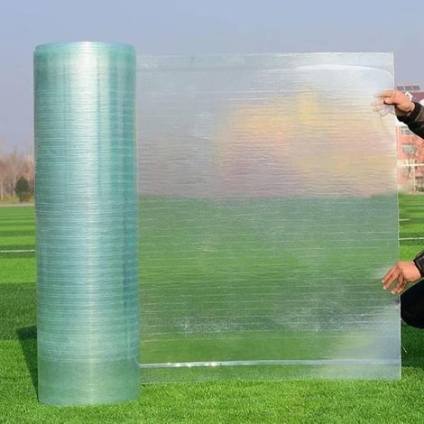 Panneaux de toiture en polycarbonate, Panneau d'éclairage à isolation thermique en PRV, Toiture imperméable pour serres et jardinage (5 m x 0,5 m) (1/5)