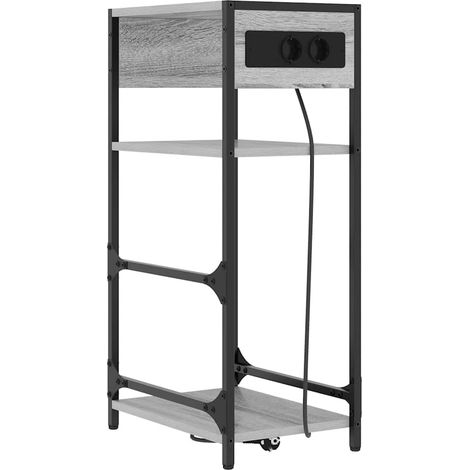 Maison Exclusive - Nachttisch Graues Sonoma 40 x 27 x 76 cm Holzw