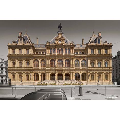 Tableau sur verre synthétique palais de la Bourse de Lyon 65x97 cm - Impression sur Verre synthétique - Image HD  imprimée sur Verre synthétique - Tableau mural décoratif - Fabriqué en France (1/5)