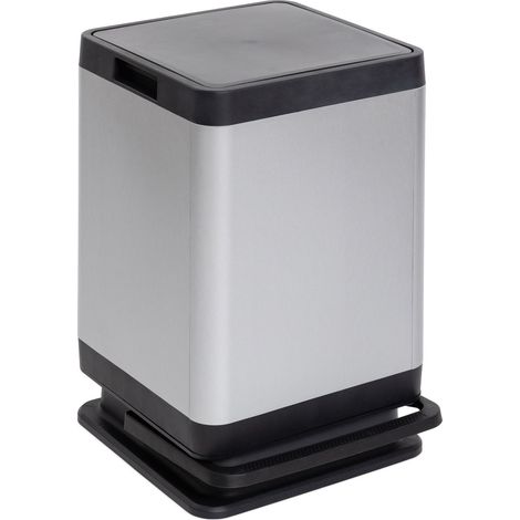 Dea Home Pattumiera Tokyo 60L Effetto Alluminio 38 x 42,5 Cm H 58 Cm - Bidone Rifiuti Pratico ed Elegante