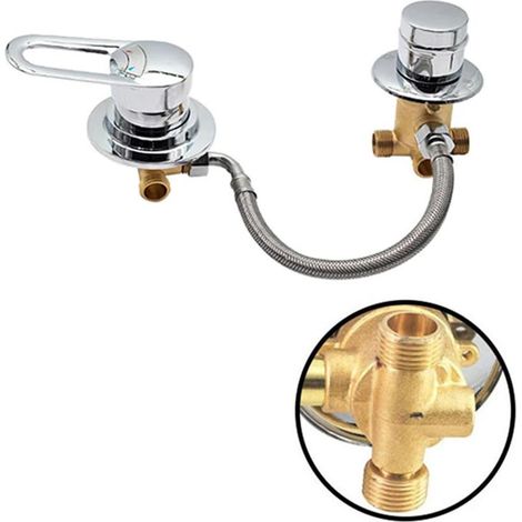 Mitigeur baignoire douche 2/3/4/5 voies en laiton, eau chaude froide pour cabine douche et hammam (1/5)