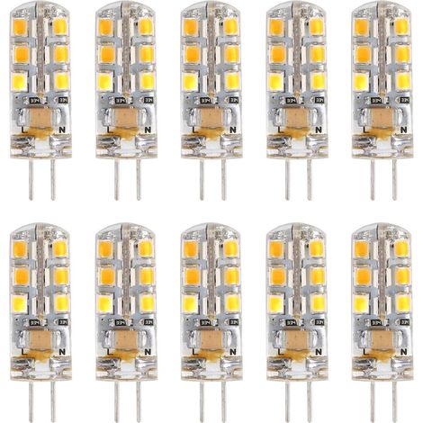Ampoule Led G4 - 220v 3w 24 Smd - Lumière Blanc Chaud - Pour Éclairage Domestique - Lot De 10 (1/5)
