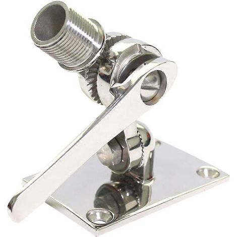 1x Antenne VHF marine en acier inoxydable pour bateau, support de base à axe réglable (1/5)