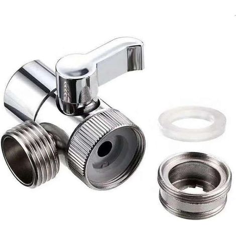 Rallonge de robinet de filtre anti-éclaboussures universelle, Alliage interrupteur robinet adaptateur cuisine évier séparateur inverseur vanne eau robinet connecteur for toilette Bidet douche cuisine (1/5)