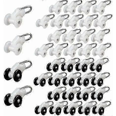Set mit 40 Pergola-Vorhanggleitern inklusive Haken und Schiene. (1/5)
