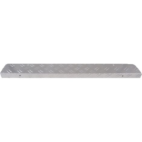 Alu-Stufenmatte / Abschlußleiste aus Riffelblech, Farbe Alu