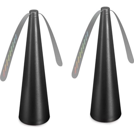 Lot de 2 répulsifs à mouches Ventilateur portable Protection contre les moustiques Ventilateur de table Noir (1/5)