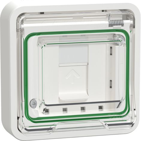 prise rj45 - cat6a - stp - blanc - mureva - schneider electric mur39038 (1/5)