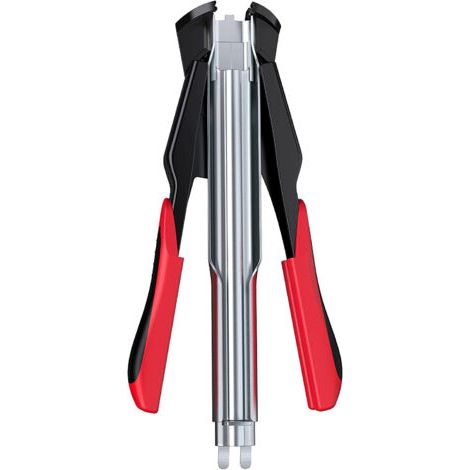 Pince agrafeuse de clôture automatique, pince à fil, anneaux en C galvanisés pour treillis de clôture et cages en filet, rouge (1/5)
