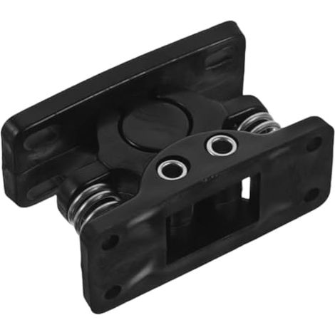 Gadpiparty Loquet de porte en métal robuste avec verrou à ressort en plastique noir pour porte d'entrée de sécurité robuste (1/5)