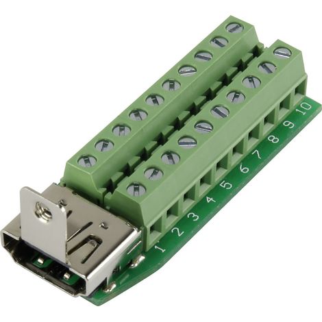 TRU COMPONENTS 1229327 HDMI-Steckverbinder Buchse, Einbau horizontal Polzahl: 20 Silber 1 St.