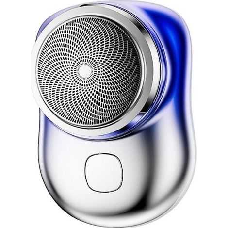 Rasoir électrique portable, argent/bleu (1/4)