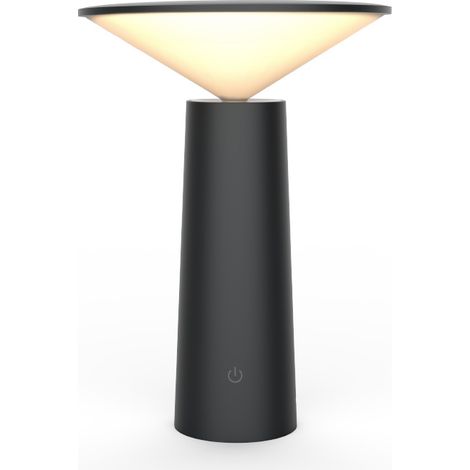 Lampe de table LED noire, style nordique minimaliste, rechargeable par USB, décoration créative, parfaite pour la salle (1/5)