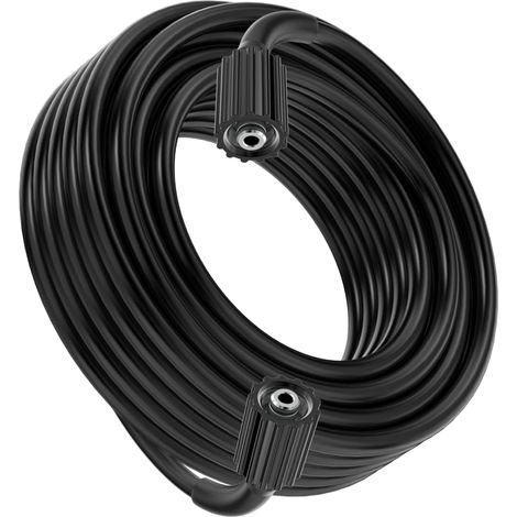 1/4 Pressure Washer Hose 15M,Power Washer Hose, M22 14MM Solid Fittings Pressur Washer Replacement Hose Light Weight, Black (1/5)